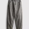 Baggy-Jeans mit mittlerer Leibhöhe