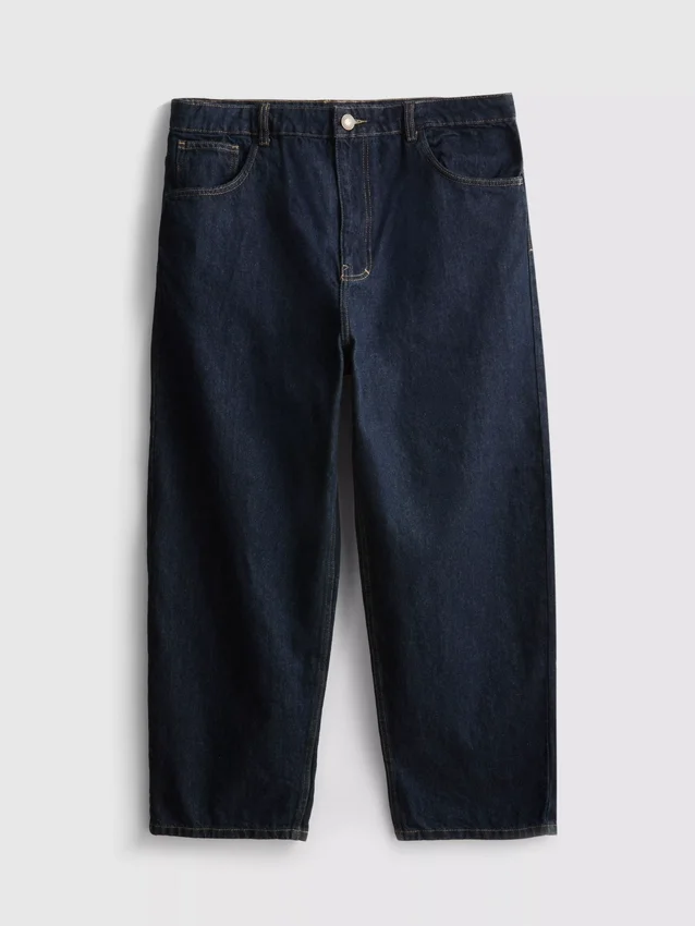 Baggy-Jeans mit mittlerer Leibhöhe