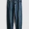 Baggy-Jeans mit mittlerer Leibhöhe