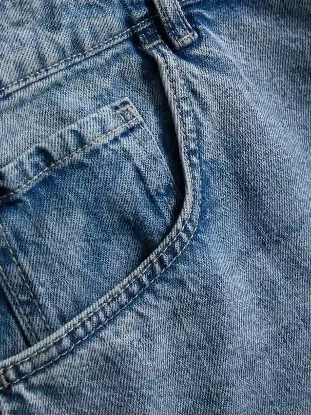 Baggy-Jeans mit mittlerer Leibhöhe