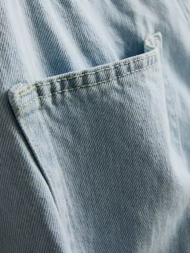 Baggy-Jeans mit mittlerer Leibhöhe