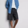 Baggy-Jeans-Shorts mit mittlerer Leibhöhe