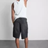 Baggy-Jeans-Shorts mit mittlerer Leibhöhe
