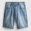 Baggy-Jeans-Shorts mit mittlerer Leibhöhe