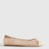 Ballettschuhe aus Mesh mit eckiger Zehenpartie