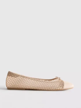 Ballettschuhe aus Mesh mit eckiger Zehenpartie