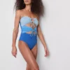 Bandeau-Badeanzug mit Cut-outs