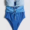 Bandeau-Badeanzug mit Cut-outs