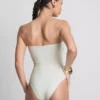 Bandeau-Badeanzug mit Muschelverzierungen