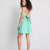Bandeau-Mini-Kleid aus Baumwoll-Gingham