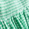 Bandeau-Mini-Kleid aus Baumwoll-Gingham