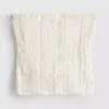 Bandeau-Top aus Baumwollmischung mit Spitze
