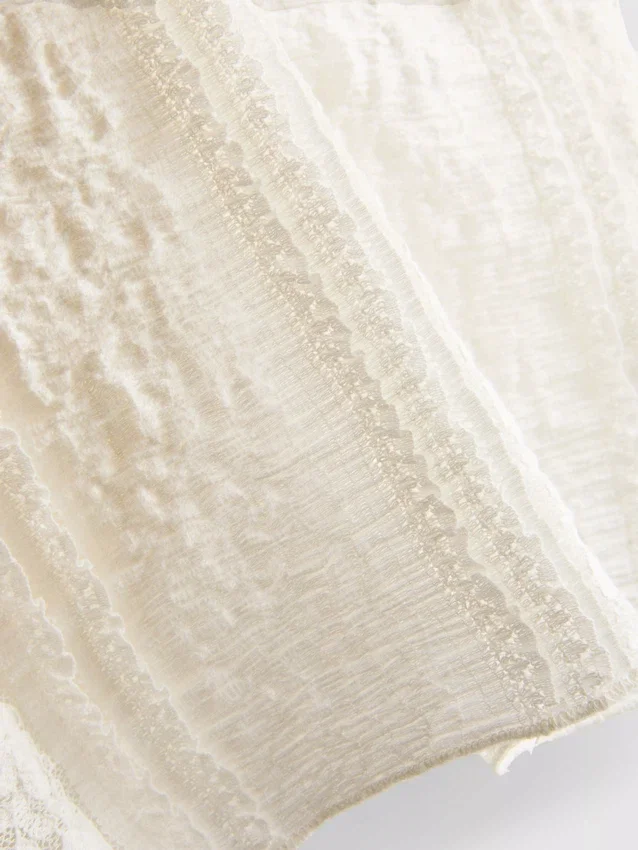 Bandeau-Top aus Baumwollmischung mit Spitze