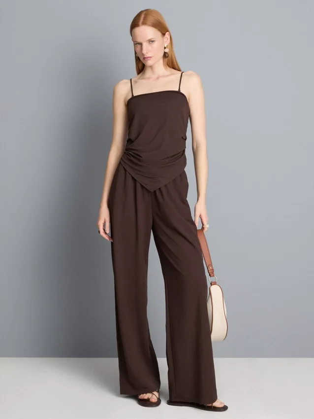 Bandeau-Top mit Hanky-Saum