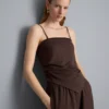 Bandeau-Top mit Hanky-Saum