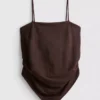 Bandeau-Top mit Hanky-Saum
