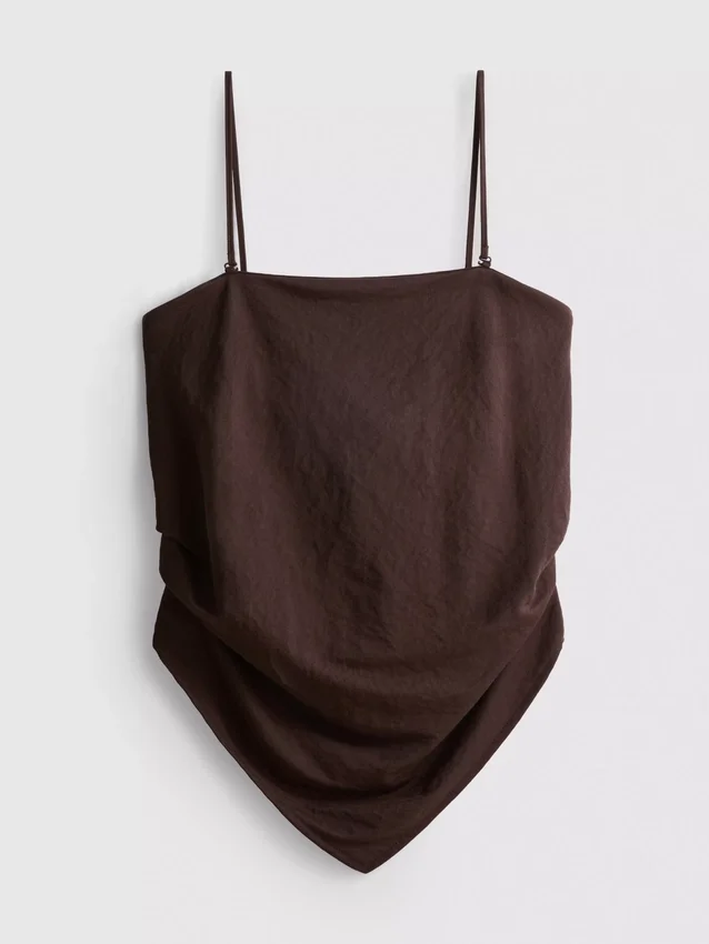 Bandeau-Top mit Hanky-Saum