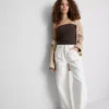 Bandeau-Top mit hohem Baumwollanteil