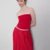 Bandeau-Top mit hohem Baumwollanteil