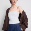 Bandeau-Top mit hohem Baumwollanteil