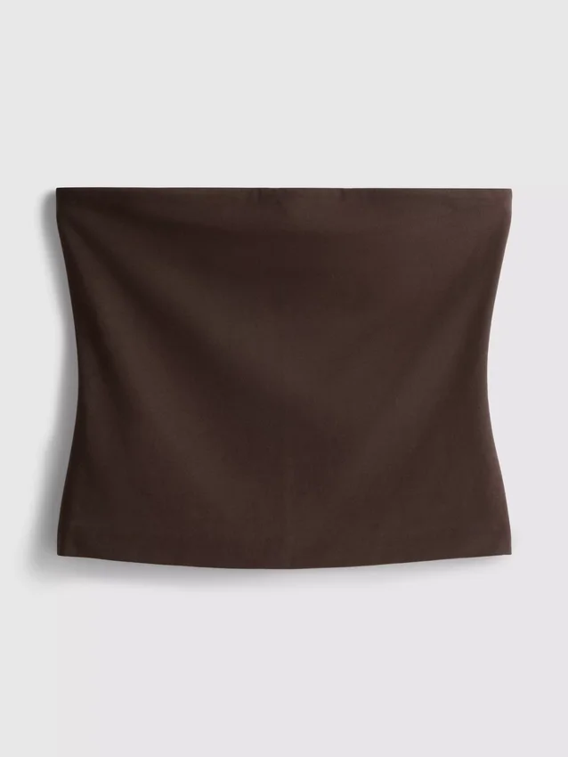 Bandeau-Top mit hohem Baumwollanteil