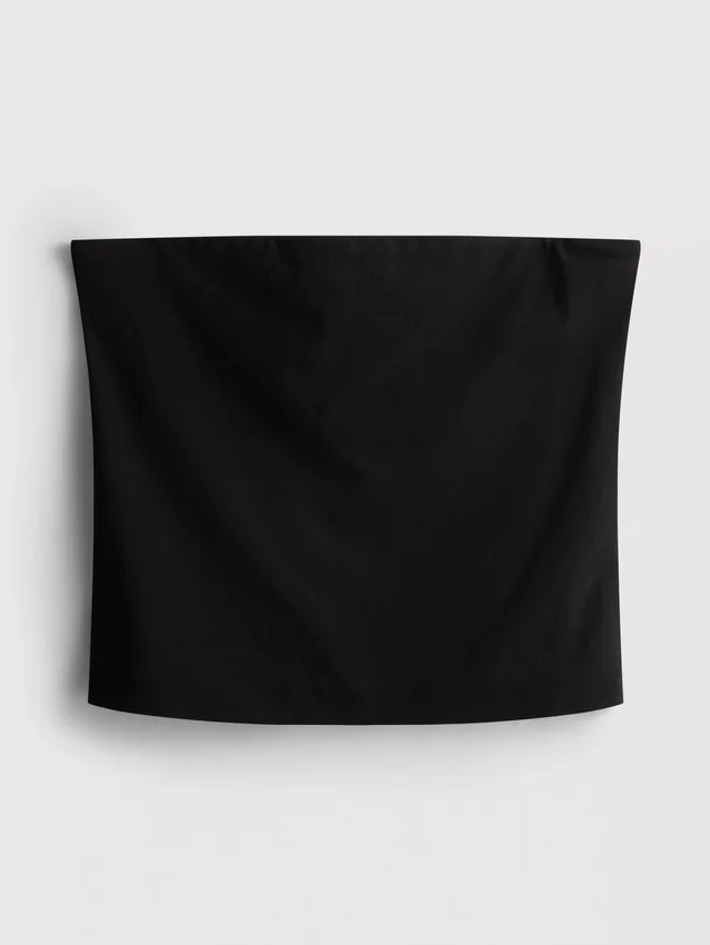 Bandeau-Top mit hohem Baumwollanteil