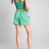Bandeau-Top mit Streifenmuster aus baumwollreichem Material