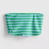 Bandeau-Top mit Streifenmuster aus baumwollreichem Material