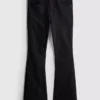 Baumwoll-Denim-Jeans mit ausgestelltem Bein und mittlerer Leibhöhe