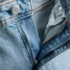 Baumwoll-Denim-Jeans mit ausgestelltem Bein und mittlerer Leibhöhe