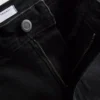 Baumwoll-Denim-Jeans mit ausgestelltem Bein und mittlerer Leibhöhe