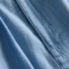 Baumwoll-Denim-Jeans mit Falten und weitem Bein