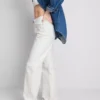 Baumwoll-Denim-Jeans mit geradem Bein