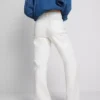 Baumwoll-Denim-Jeans mit geradem Bein