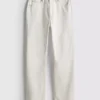 Baumwoll-Denim-Jeans mit geradem Bein