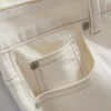 Baumwoll-Denim-Jeans mit geradem Bein