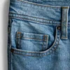 Baumwoll-Denim-Jeans mit mittlerer Leibhöhe und ausgestelltem Bein