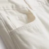 Baumwoll-Denim-Jeans mit mittlerer Leibhöhe und weitem Bein