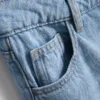 Baumwoll-Denim-Jeans mit mittlerer Leibhöhe und weitem Bein