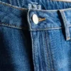 Baumwoll-Denim-Jeans mit mittlerer Leibhöhe und weitem Bein