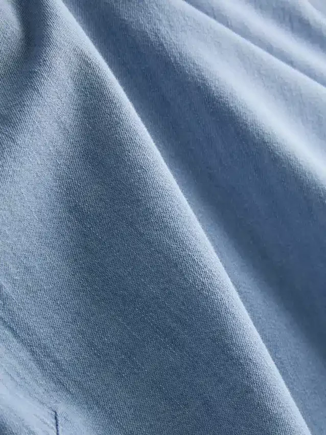 Baumwoll-Denim-Tanktop mit seitlichen Bindebändern