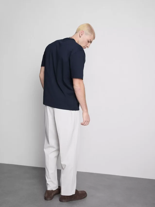 Baumwoll-T-Shirt in lockerer Passform