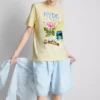 Baumwoll-T-Shirt mit Aufdruck