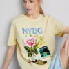 Baumwoll-T-Shirt mit Aufdruck