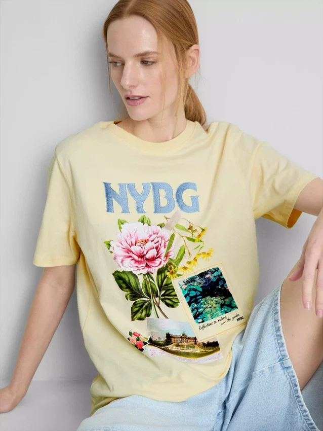 Baumwoll-T-Shirt mit Aufdruck