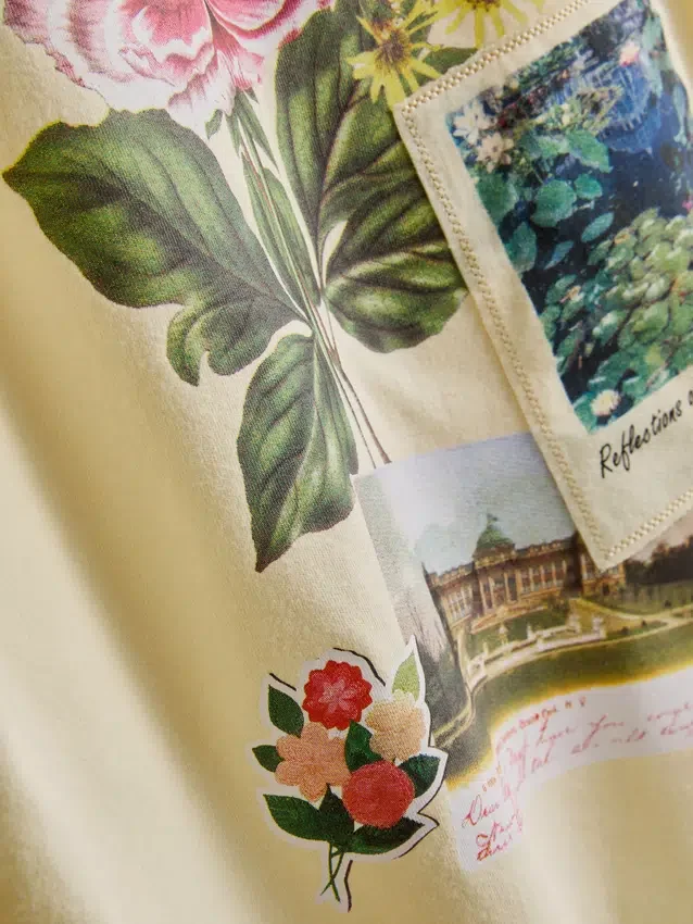 Baumwoll-T-Shirt mit Aufdruck