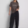 Baumwoll-T-Shirt mit Grafik und kurzen Shorts