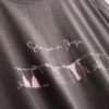 Baumwoll-T-Shirt mit Grafik und kurzen Shorts