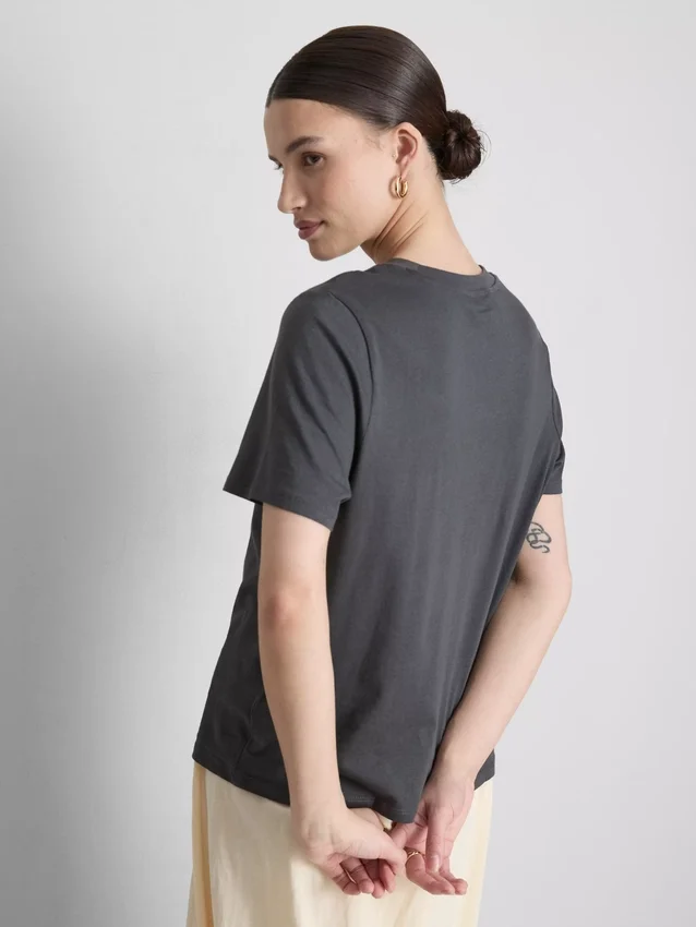 Baumwoll-T-Shirt mit kurzem Ärmel und Aufdruck