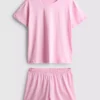 Baumwoll-T-Shirt-Schlafanzug mit kurzen Hosen